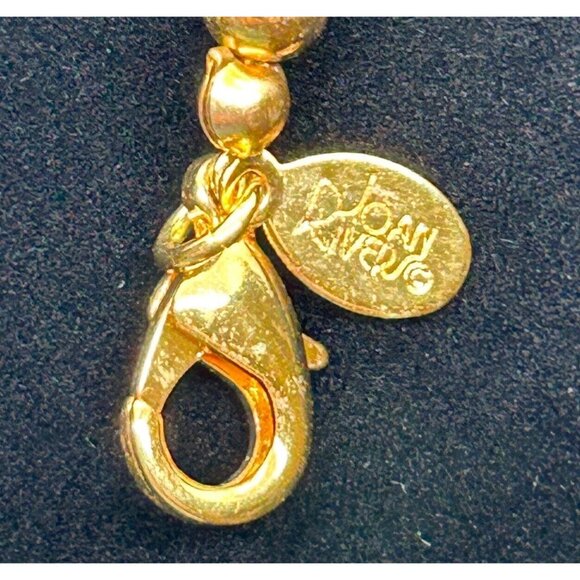 Joan Rivers Necklace with Cheetah Print and Topaz Colored Aurora Borealis Beads - Picture 5 of 8